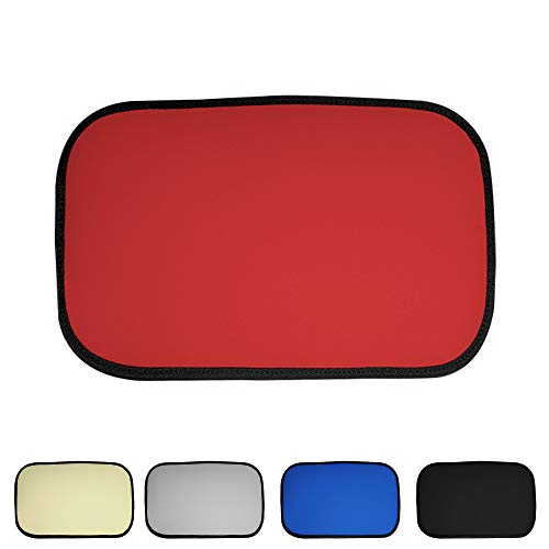 Image of FH Group Neosupreme Red Flat Pattern Center Console Pad - Water-Resistant Armrest Cover Protector for Cars, SUVs & Trucks