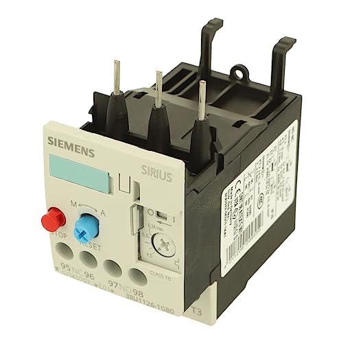 3RU1126-1GB0 | SIEMENS Overload Relay, 4.5-6.3A, for Motor Protection, Size S0, Class 10 CONTACTOR MOUNTING