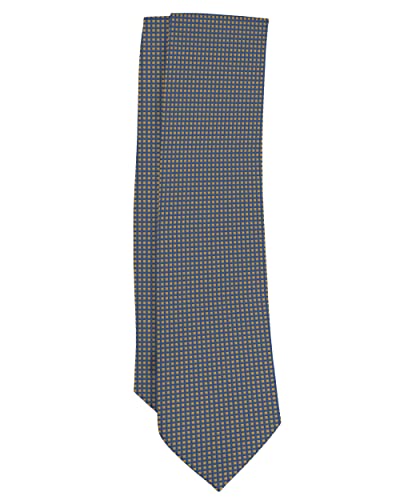 Pertegaz - corbata de seda natural tejida jacquard con estampado geométrico, talla 8x148cm, color azul/amarillo