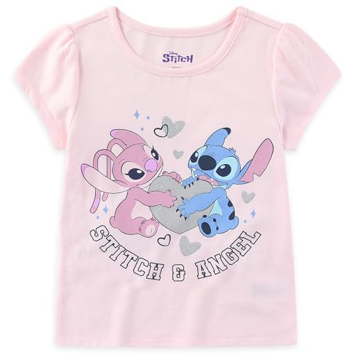 Image of Disney Lilo & Stitch Girls 2 Piece Short Sleeve T-Shirt and Legging Pants Set for Big Kids