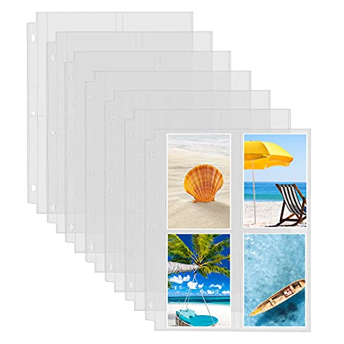 30 Pack Photo Sleeves for 3 Ring Binder