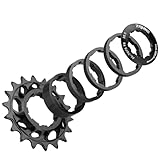 CooMeng 15T/16T/18T Single Speed Cogs Conversion Kit for Multi-Speed Bike to Dirt Jump/BMX, Aluminum Single Speed Cassette with Spacer and Locking Ring