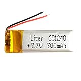 Batería 601240 LiPo 3.7V 300mAh 1.11Wh 1S 5C Liter Energy Battery para Electrónica Recargable teléfono portátil vídeo smartwatch Reloj GPS - No Apta para Radio Control 42x12x6mm (300mAh|601240)