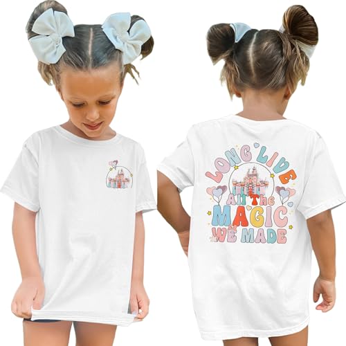 Image of GLIGLITTR Girl Magical Shirt Magic Kingdom Shirt Long Live All The Magic We Made Tshirt Holiday Castle Family Vacation Outfit