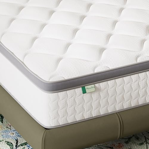 Novilla 2FT6 Small Single Mattress - 25cm Medium Firm Hybrid Mattresses | UK Pocket Sprung & Foam for Ergonomic Support & Luxury Comfort Soft-Touch Cover Mattress in a Box (75x190cm)
