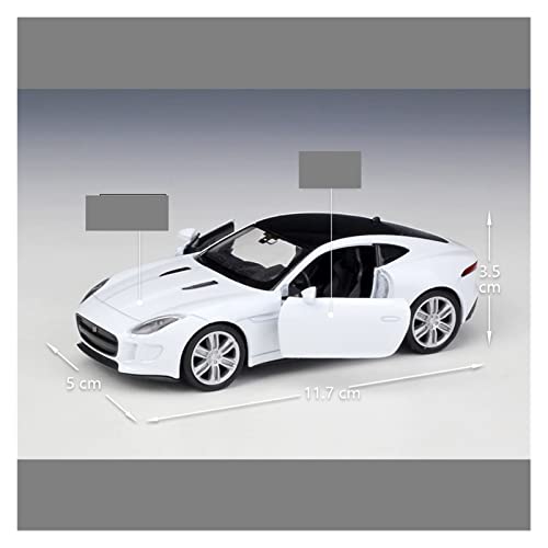 Modelo metálico fundido 1:36 para Jaguar F-Type Coupe blanco miniatura 3