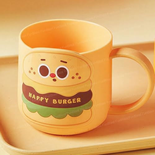 Image of FunBlast Milk Mug for Kids - 400 Ml; Unbreakable Mug for Kids, Milk Mugs for Kids Unbreakable - Milk Drinking Cup for Kids (Happy Burger)