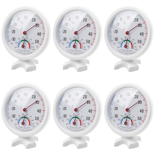 6 termometri igrometro 2 in 1, analogici monitor di temperatura