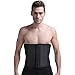 Produktbild NA Taille Cinchers Männer Latex Taille Korsett Glatt Verstellbar 3 Haken & Ösenverschluss Taille Trainer 9 Stahl Flexible Bones Body Shaper Bauchgürtel,Schwarz,XXXXXL