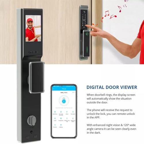 Serrure connectée 3D avec 7 modes de déverrouillage et télécommande - 7