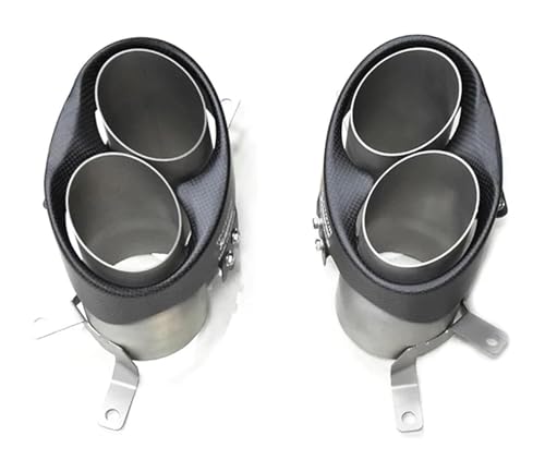 用 A3 A4 A5 A6 A7 RS3 RS4 RS5 RS6 RS7 カーボンファイバーマフラーチップ テールパイプ 排気システムノズル 2個 マフラーカッター