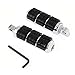INNOGLOW Motorcycle Foot Pegs Footrest Aluminum Black Rubbe Anti Vibration Footpegs Male Mount Pegs for Harley Davidson H-D 8000 8002