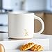 COLLECTIVE HOME - Monogram Ceramic Mugs, 15 oz Golden Initial Coffee Cups, Elegant Alphabet Tea Mugs, Elegant Personalized Mug with Gift Box, Luxurious Cups for Office and Home (k)