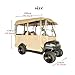 Golf Cart Enclosure 4 Passenger Extended Roof 88'', 300D High Duty Golf Cart Cover with 6 Zipper, All-Weather 4-Side Transparent PVC Windows, for EZGO Yamaha Club Cart, with Storage Bag (Khaki)