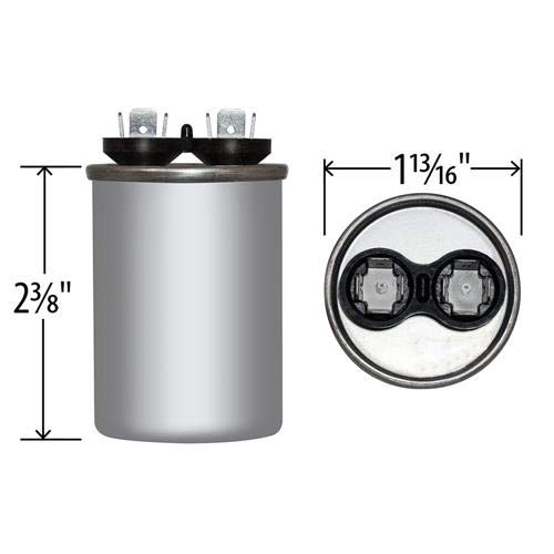 (2) Pack, 15 uF x 370 or 440 VAC - Jard # 12734 Round Dual Run Capacitor