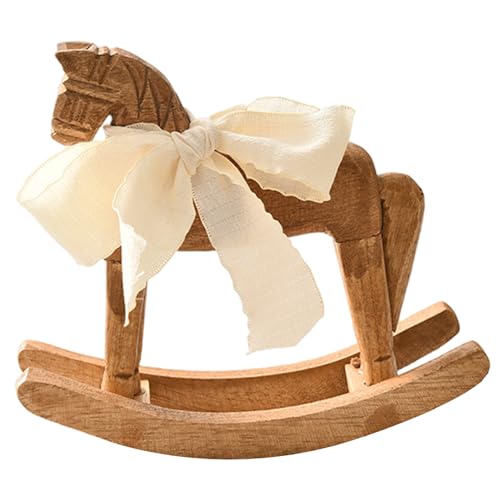 La mejor selección de Mecedoras disponible en línea para comprar. 41 AZIDWERYQ Caballo Mecedora de Madera con Arco de Cinta Blanca 6x7.5 Pulgadas Madera compacta decoración la Mesa Caballo para el hogar, Sala Juegos, Sala Estar