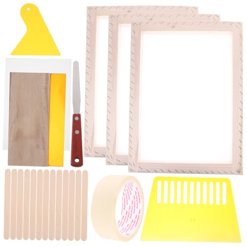 ERINGOGO 1Set DIY Silk Frame Kit of Portable Washable Screen Frame for Creative Art Projects Shirts Canvas Bags and Vests Easy to Use Non Deformable Design