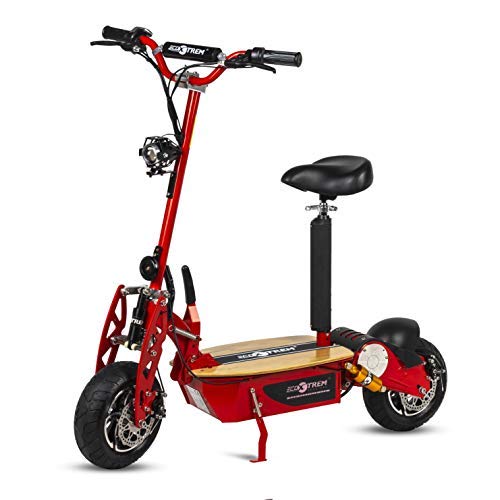 Patinete, Scooter tipo moto Eléctrico dos ruedas, Plegable, Color Rojo, Motor...