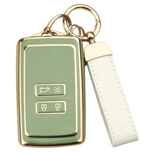 Car Key Cover for Renault 4 Buttons Car Key Fob Fob for Renault TPU Key Protection Shell Cover Shell Compatible with Renault Clio Megane Koleos Kadjar Talisman Duster Dacia Captur Espace