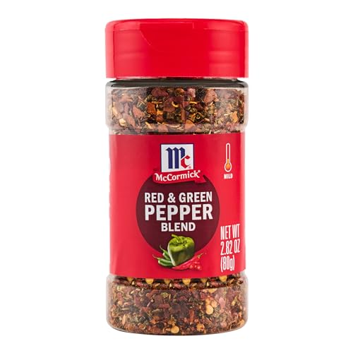 McCormick Seasoning Blend Red & Green Pepper Mildly Spicy Seasoning Featuring Red Peppers Jalapeo Peppers Green Bell Peppers & Sweet Chili Flakes for Flavoring Your Favorite Dishes 2.82 oz