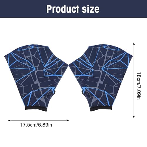 Casenly Aquatic Handschuhe, Schwimmhandschuhe Fingerlose Wasserhandschuhe Einstellbare Tauchhandschuhe Schwimmflossen für Herren Handflossen Erwachsene für Wasserfitness Surfen Sport, 18 x 17.5 cm