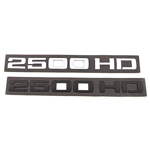 2Pcs 2500 Hd Emblems Premium Car 3D Nameplate For 2500Hd (Black) #TOP5