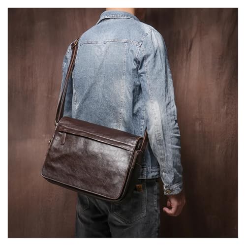 Briefcases Classic Flap Messenger Bag Casual Real Leather Shoulder Bag Men's Luxury Briefcase Crossbody4