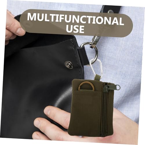 Multi Functional Outdoor Keychain Pouch Durable Coin Purse for Hiking Travel Accessories Lightweight Stylish Zipper Pouch Color3