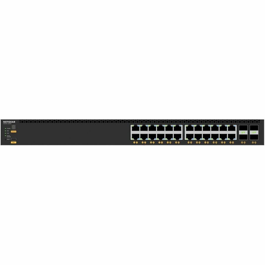 Image of NETGEAR AV Line M4350-24X4V 28 Port Switch XSM4328CV-TAANES | L3 Managed Stackable | 24x10G PoE+ | 4x25G SFP28 | Rack-Mountable | Cloud Care's 3 Year Warranty SupportPlus Included