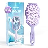 AIMIKE Glacier Detangling Brush, Pain-Free Detangler Brush for Curly Hair Wet & Dry Use, Glide Through Tangles with Ease, Vented Hairbrush for Women's 2c to 4c Curls, Purple