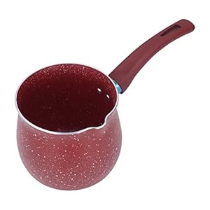 Melkpan, Mini Koffiepot Duurzaam Eco-vriendelijk Rookloos Compact voor Keuken(rood)