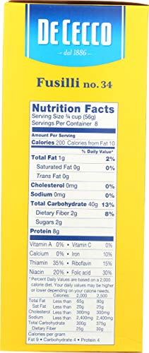 De Cecco 0024094070343 Fusilli #34, 16 Ounce thumb #6