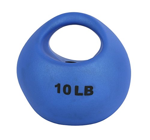 CanDo 10-3294 One Handle Medicine Ball, 10 lb, Blue