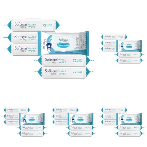 Image of Softsens Baby 99.9% Pure Water Wipes | Pure Aloe Vera Extract with Lid Wipes For Babies (Pack of 30)