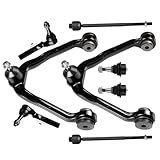 OCPTY 8Pcs Fit 03-14 For Chevy Express 1500 Express 2500 For GMC Savana 1500 Savana 2500 Suspension Kit -2 Front Upper Control Arm w/Ball Joint 2 Lower Ball Joint 2 Outer 2 Inner Tie Rod End