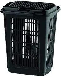 Cesto De Roupa Suja Organizador Multiuso Banheiro Lavanderia (Preto)