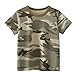 Camisetas de Cuello Redondo de Manga Corta de a Rayas para niños pequeños y bebés, Camisetas, Ropa para niños Saco Boxeo Niños Guantes (Camouflage, 3-4 Years)