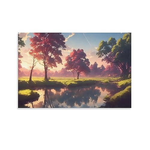 Tableaux Coloré Abstraite IOFEER | Peinture sur toile moderne 60x90 cm pour chambre