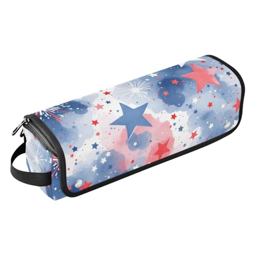 Bolsa de viaje para herramientas de cabello para mujer con tapete resistente al calor y gran capacidad. Organizador para planchas, alisadores, rizadores con patrón de fuegos artificiales acuarela, esencial para almacenamiento femenino. miniatura 1