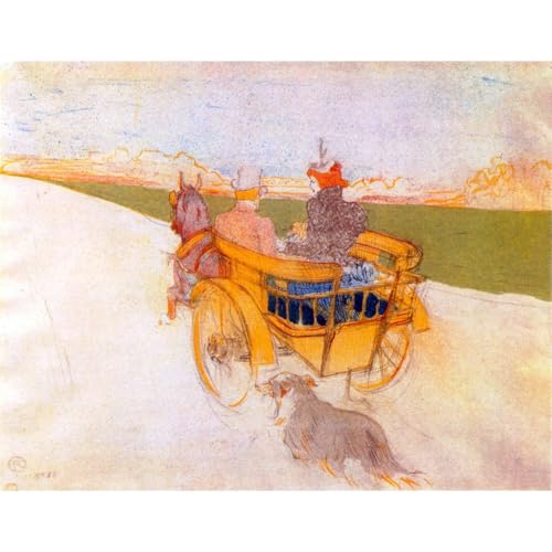 Affiche Toulouse-Lautrec carrosse avec chien pour sublimer votre salon