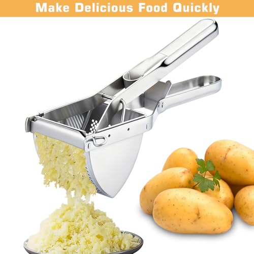 Potato Ricer, AIDOIT Large 22oz Potato Ricer Stainless Steel Potato Masher Heavy Duty for Perfect Fluffy Mashed Potatoes - Thumbnail 6