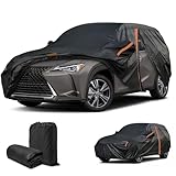 Cover for Lexus UX200 UX250h UX300h, Custom fit UX Cover 2019-2025, SUV Car Cover with Door Zipper/Reflective Strip/Mirror Pockets/Windproof Bands, Full Exterior Covers Sun Dust Hai Protection