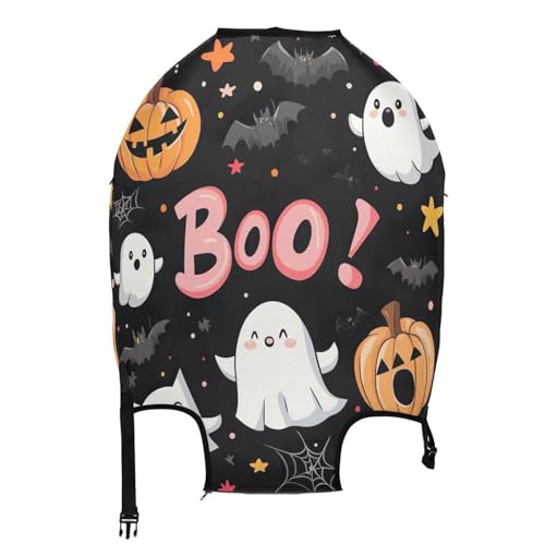 Halloween Pumpkins Luggage Cover for Suitcase, Elastic Travel Protector with Zipper, Washable Anti-Scratch Dustproof Luggage Sleeve Fits 18-20 Inch2