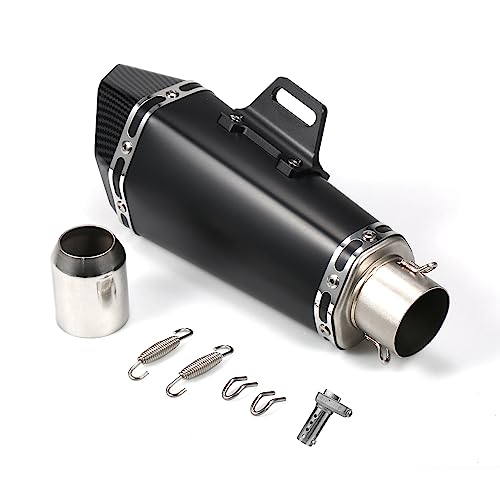 Shkalacar Silenciador de Escape Moto 38 51mm Universal, Tubos de Escape de 1,5 a 2 Pulgadas, Tubo de Cola de Repuesto Resistente a Altas Temperaturas para Motocicleta