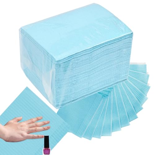 ネイルテック用防水ペーパータオル - マニキュアパッド 50 枚、3 層デザイン |プロのネイリストや新人ネイルケア技術者向けの吸収性クリーンパッド、使い捨てネイルテーブルマット