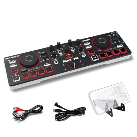 Numark MixTrack Go Compact Bluetooth DJ Controller with Stems Control