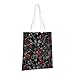 GOAYETN Gothic Rose Tote Bag Reusable Shoulder Tote Bag For Women Lady Vacation, Shopping, Work