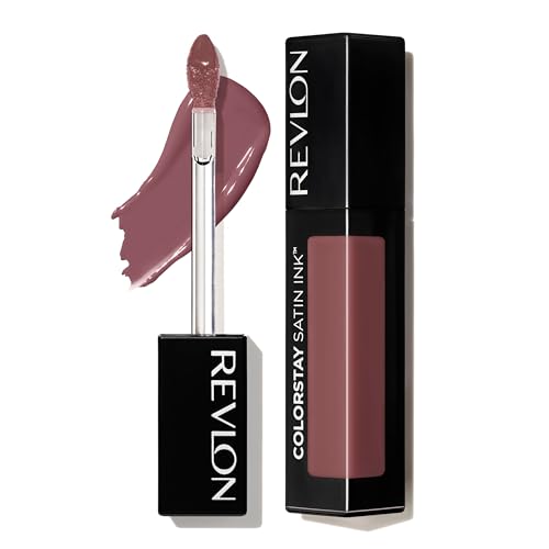 Image of REVLON ColorStay Satin Ink Crown Jewels Liquid Lipstick, Longlasting & Waterproof Lipcolor, Moisturizing Creamy Formula Infused with Black Currant Seed Oil, 033 Queen of Quartz, 0.17 fl oz.