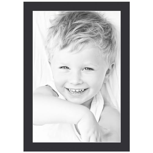 16x24 Smooth Black/Black Custom Mat for Picture Frame with 12x20 Opening Size (Mat Only, Frame NOT Included) - 1 Pack