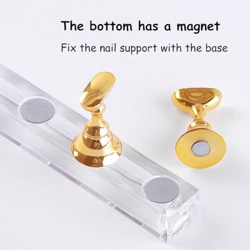 Soporte acrílico magnético para práctica de uñas 3 sets miniatura 2